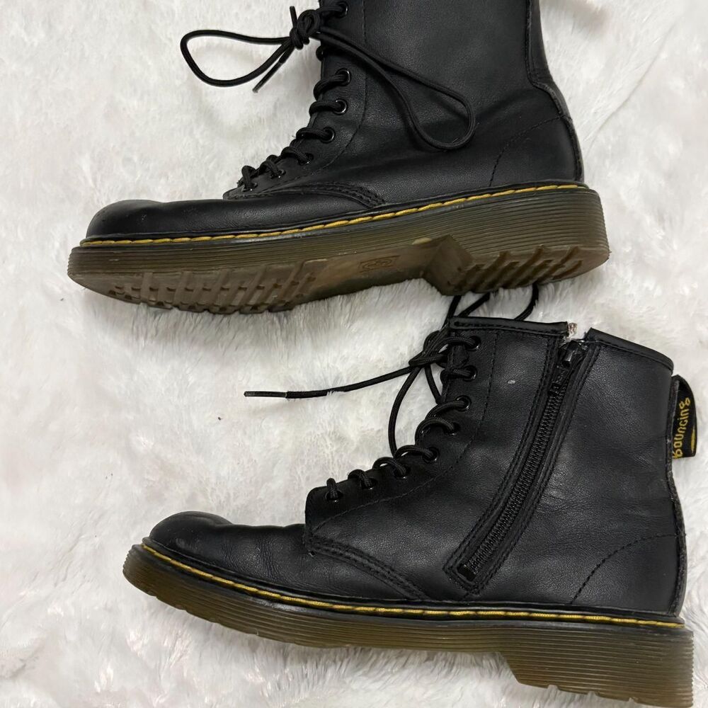 Dr. Marten Black Kids Combat Boots